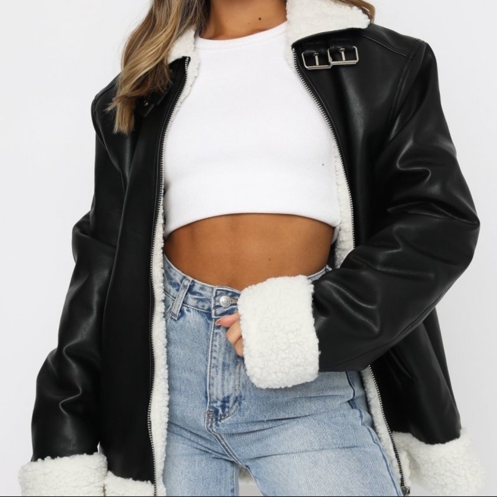 White Fox Boutique Biker Jacket Size S/M